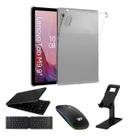 Kit Capa + Teclado Mouse + Suporte Para Lenovo Tab M9