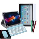 Kit Capa Teclado p/ Tablet Fire HD 10 Película de Hidrogel + Caneta Touch + Mouse Sem fio