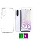 Kit Capa TPU Transparente + Película 3D Vidro Temperado Galaxy A36 Proteção Completa
