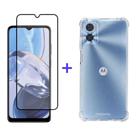 Kit Capa Transparente + Película 3D de Vidro Para Moto E22
