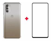 Kit Capa Transparente + Película 3D de Vidro para Motorola Moto G51