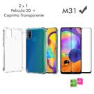 Kit Capa Transparente + Película 3D de Vidro para Samsung Galaxy M31