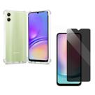 Kit Capa Transparente + Película 3D de Vidro Privacidade para Samsung Galaxy A05