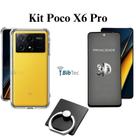 Kit Capa Transparente + Película 3D Privacidade + Anel Suporte para Xiaomi Poco X6 Pro Kit Capa Transparente + Película 3D Privacidade + Anel Suporte para Xiaomi Poco X6 Pro