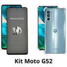 Kit Capa Transparente + Película 3D Privacidade de Vidro para Motorola Moto G52 Kit Capa Transparente + Película 3D Privacidade de Vidro para Motorola Moto G52