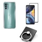 Kit Capa Transparente + Película 3D + Suporte Anel Para Motorola G52