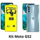 Kit Capa Transparente + Película Cerâmica Fosca para Motorola Moto G52 Kit Capa Transparente + Película Cerâmica Fosca para Motorola Moto G52