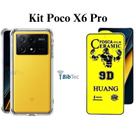 Kit Capa Transparente + Película Cerâmica Fosca para Xiaomi Poco X6 5G
