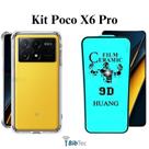 Kit Capa Transparente + Película Cerâmica para Xiaomi Poco X6 Pro