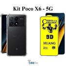 Kit Capa Transparente + Película de Cerâmica Fosca para Xiaomi Poco X6 5G