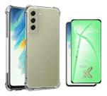 Kit Capa Transparente + Película de Cerâmica para Samsung Galaxy S21 FE