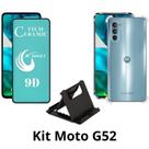 Kit Capa Transparente + Película de Cerâmica + Suporte de Mesa para Moto G52 Kit Capa Transparente + Película de Cerâmica + Suporte de Mesa para Moto G52