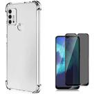 Kit Capa Transparente + Película Fosca Privacidade para Motorola MOTO G10