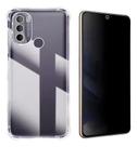 Kit Capa Transparente + Película Fosca Privacidade para Motorola Moto G41