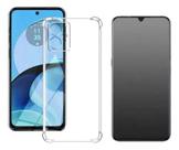 Kit Capa Transparente + Película Fosca Privacidade para Motorola Moto G54