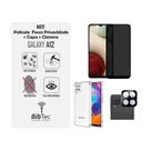 Kit Capa Transparente + Película Privativa Fosca + Película Câmera Samsung Galaxy A12 Kit Capa Transparente + Película Privativa Fosca + Película Câmera Samsung Galaxy A12