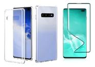 Kit Capa Transparente Samsung Galaxy S10 Plus Anti Choque + Película de Gel
