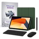 Kit Capa Verde Escuro Slim para Xiaomi Redmi Pad SE 11": Película de vidro + Caneta Precision + Teclado + Mouse