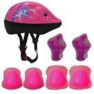 Kit Capacete Cotoveleira Joelheira Munhequeira Infantil Crianca Bike Skate Cores
