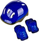 Kit Capacete, Cotoveleiras e Joelheiras Azul Kcp-02A - Fenix