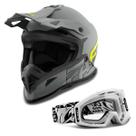 Kit Capacete Pro Tork Fast 788 Grey Fosco Óculos Pro Tork Blast Branco Kit Capacete Pro Tork Fast 788 Grey Fosco Óculos Pro Tork Blast Branco