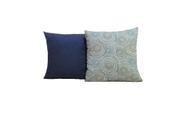 Kit Capas Almofadas 45 x 45 Estampa Esfera Cor Azul Royal Conjunto 2 peças - Nallu Decor
