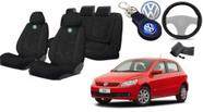 Kit Capas Banco Tecido Gol 2008-2012 + Capa Volante + Chaveiro VW - Estilo e Proteção