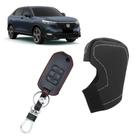 Kit Capas Couro Manopla Câmbio Automático + Chave Canivete City Hrv 2022 2023