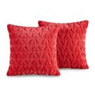 Kit Capas de Almofada Coração 42x42cm Pelúcia Macia Sem Enchimento