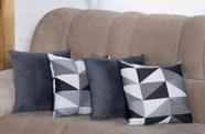 Kit Capas de Almofada Suede e Jacquard Decorativas Jogo 04 Peças Para Sala e Quarto