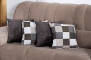 Kit Capas de Almofada Suede e Jacquard Decorativas Jogo 04 Peças Para Sala e Quarto