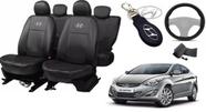 Kit Capas de Couro Hyundai Elantra 2017 + Capa de Volante + Chaveiro Hyundai