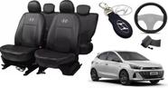 Kit Capas de Couro Hyundai HB20 2019 + Capa de Volante + Chaveiro Hyundai