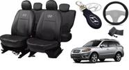 Kit Capas de Couro Hyundai Santa Fe 2008 + Capa de Volante + Chaveiro Hyundai