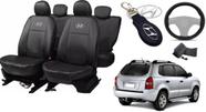 Kit Capas de Couro Hyundai Tucson 2008 + Capa de Volante + Chaveiro Hyundai