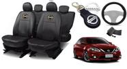 Kit Capas de Couro Nissan Sentra 2001 a 2002 + Capas de Volante + Chaveiro Nissan Kit Capas de Couro Nissan Sentra 2001 a 2002 + Capas de Volante + Chaveiro Nissan