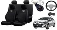 Kit Capas de Couro Toyota Yaris 2018 + Capa de Volante + Chaveiro Toyota