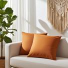 Kit Capas para Almofadas 40x40 Tecido Algodão Cores Lisas Cor Cobre Conjunto 2 Peças Nallu Decor Kit Capas para Almofadas 40x40 Tecido Algodão Cores Lisas Cor Cobre Conjunto 2 Peças Nallu Decor