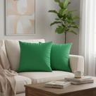 Kit Capas para Almofadas 40x40 Tecido Algodão Cores Lisas Cor Verde Claro Conjunto 2 Peças Nallu Decor Kit Capas para Almofadas 40x40 Tecido Algodão Cores Lisas Cor Verde Claro Conjunto 2 Peças Nallu Decor