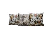 Kit Capas para Almofadas 55 x 55 Estampadas Tecido Algodão Conjunto 3 Peças Nallu Decor