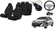 Kit Capas Personalizadas Estofadas Yaris Sob Medida 18-24 + Volante + Chaveiro