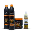Kit Capilar Óleo de Argan + Spray de Queratina Líquida Reparação de Danos Químicos