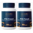 (Kit Capilar) Pill Food Turbinado Cabelo Unha Pele 60 Cápsulas cada pote