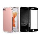 Kit Capinha Antichoque + Vidro 3D Preto Para Iphone 7 / 8