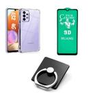 Kit Capinha + Película Cerâmica 9D + Suporte Anel para Samsung Galaxy A32 4G