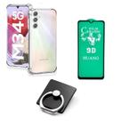 Kit Capinha + Película Cerâmica 9D + Suporte Anel para Samsung Galaxy M34 Kit Capinha + Película Cerâmica 9D + Suporte Anel para Samsung Galaxy M34