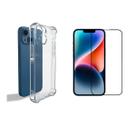 Kit Capinha Silicone Antichoque + Película Vidro 3D Compativel com Iphone 14