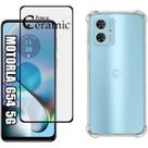 Kit Capinha Transparente Anti Impactos + Película de Cerâmica Fosca para Motorola Moto G54