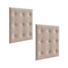 Kit Capitonê Peroba p/ Berço Retro Cor Areia em MDF 2 Peças Kit Capitonê Peroba p/ Berço Retro Cor Areia em MDF 2 Peças