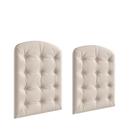 Kit Capitonê Peroba para Berço Elô material sintético Bege em MDF 2 Peças Kit Capitonê Peroba para Berço Elô material sintético Bege em MDF 2 Peças